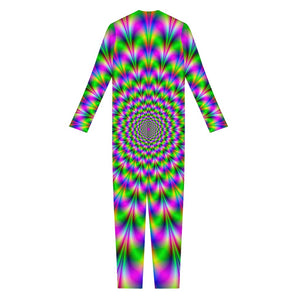 Neon Psychedelic Optical Illusion Jumpsuit