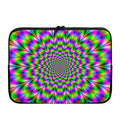Neon Psychedelic Optical Illusion Laptop Sleeve