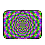 Neon Psychedelic Optical Illusion Laptop Sleeve
