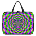 Neon Psychedelic Optical Illusion Laptop Sleeve With Handle