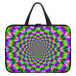 Neon Psychedelic Optical Illusion Laptop Sleeve With Handle