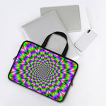 Neon Psychedelic Optical Illusion Laptop Sleeve With Handle