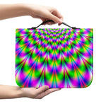Neon Psychedelic Optical Illusion Leather Bible Cover