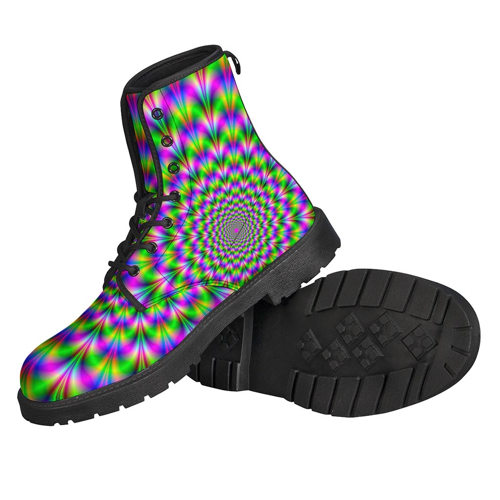 Neon Psychedelic Optical Illusion Backpack