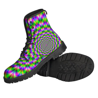 Neon Psychedelic Optical Illusion Backpack