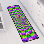 Neon Psychedelic Optical Illusion Long Kitchen Mat