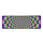 Neon Psychedelic Optical Illusion Long Kitchen Mat
