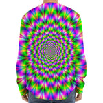 Neon Psychedelic Optical Illusion Long Sleeve Baseball Jersey