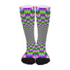 Neon Psychedelic Optical Illusion Long Socks