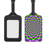 Neon Psychedelic Optical Illusion Luggage Tag