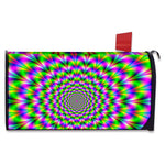 Neon Psychedelic Optical Illusion Mailbox Cover