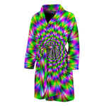 Neon Psychedelic Optical Illusion Men's Bathrobe