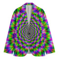 Neon Psychedelic Optical Illusion Men's Blazer