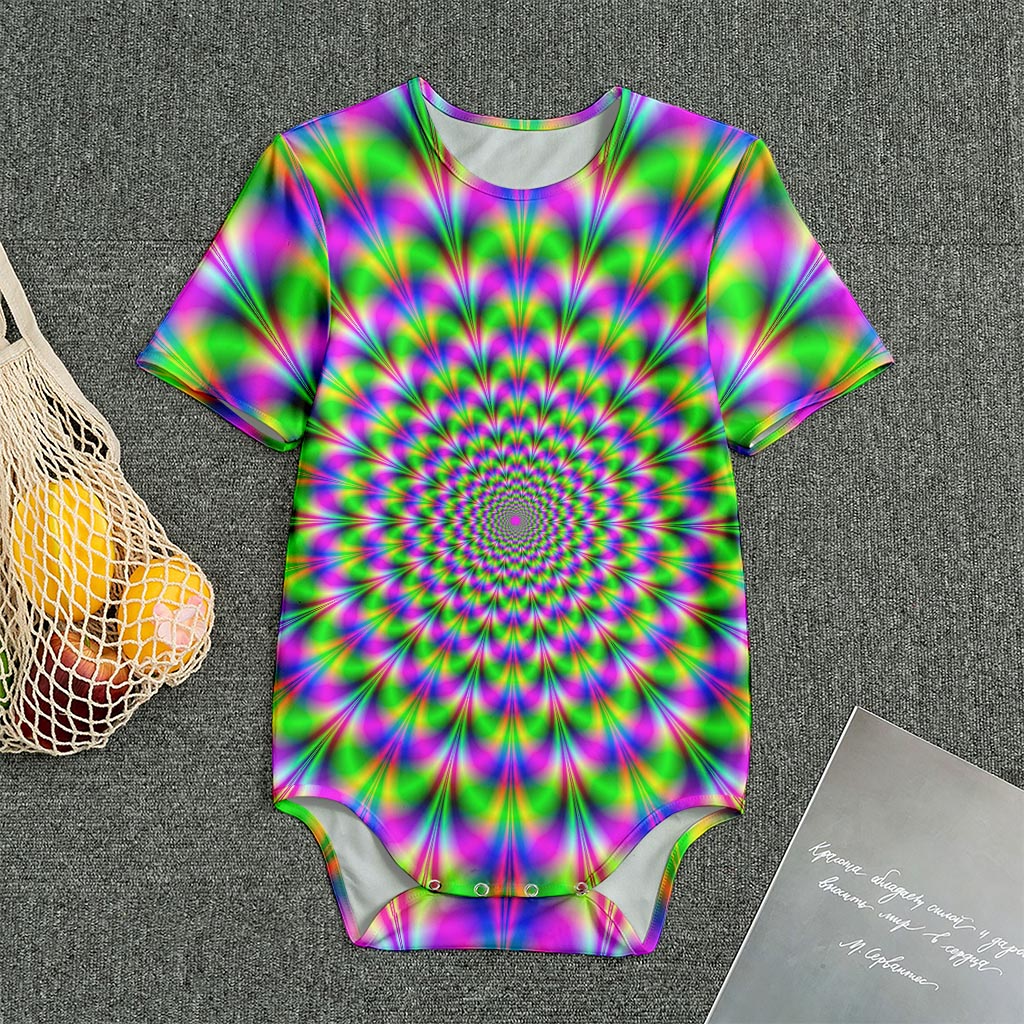Neon Psychedelic Optical Illusion Men's Bodysuit