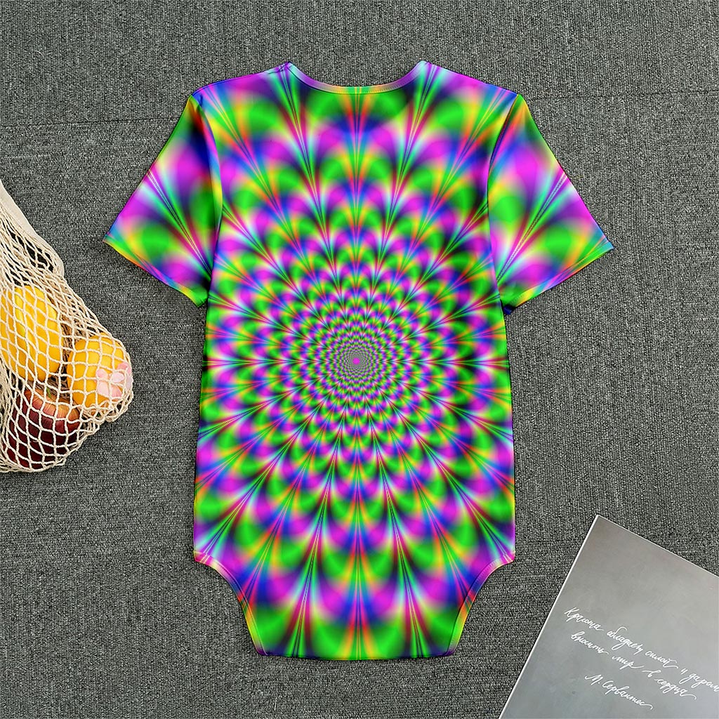 Neon Psychedelic Optical Illusion Men's Bodysuit