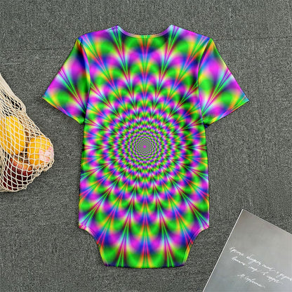 Neon Psychedelic Optical Illusion Men's Bodysuit