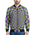 Neon Psychedelic Optical Illusion Men's Bomber Jacket