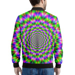 Neon Psychedelic Optical Illusion Men's Bomber Jacket