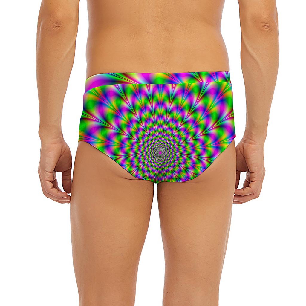 Neon Psychedelic Optical Illusion Men's Briefs