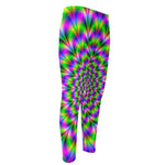 Neon Psychedelic Optical Illusion Men's Compression Pants