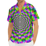 Neon Psychedelic Optical Illusion Men's Deep V-Neck Shirt