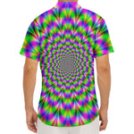 Neon Psychedelic Optical Illusion Men's Deep V-Neck Shirt
