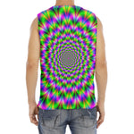 Neon Psychedelic Optical Illusion Men's Fitness Tank Top