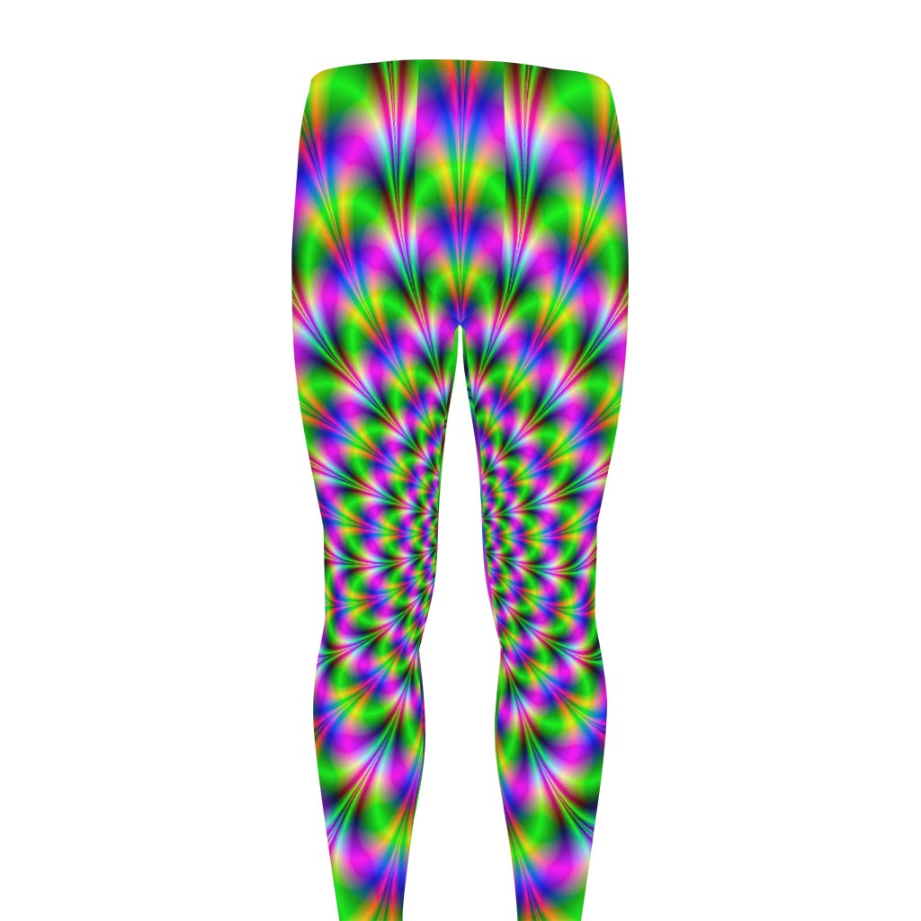 Neon Psychedelic Optical Illusion Men's leggings