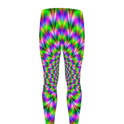 Neon Psychedelic Optical Illusion Men's leggings