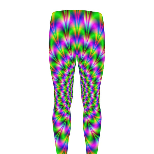Neon Psychedelic Optical Illusion Men's leggings