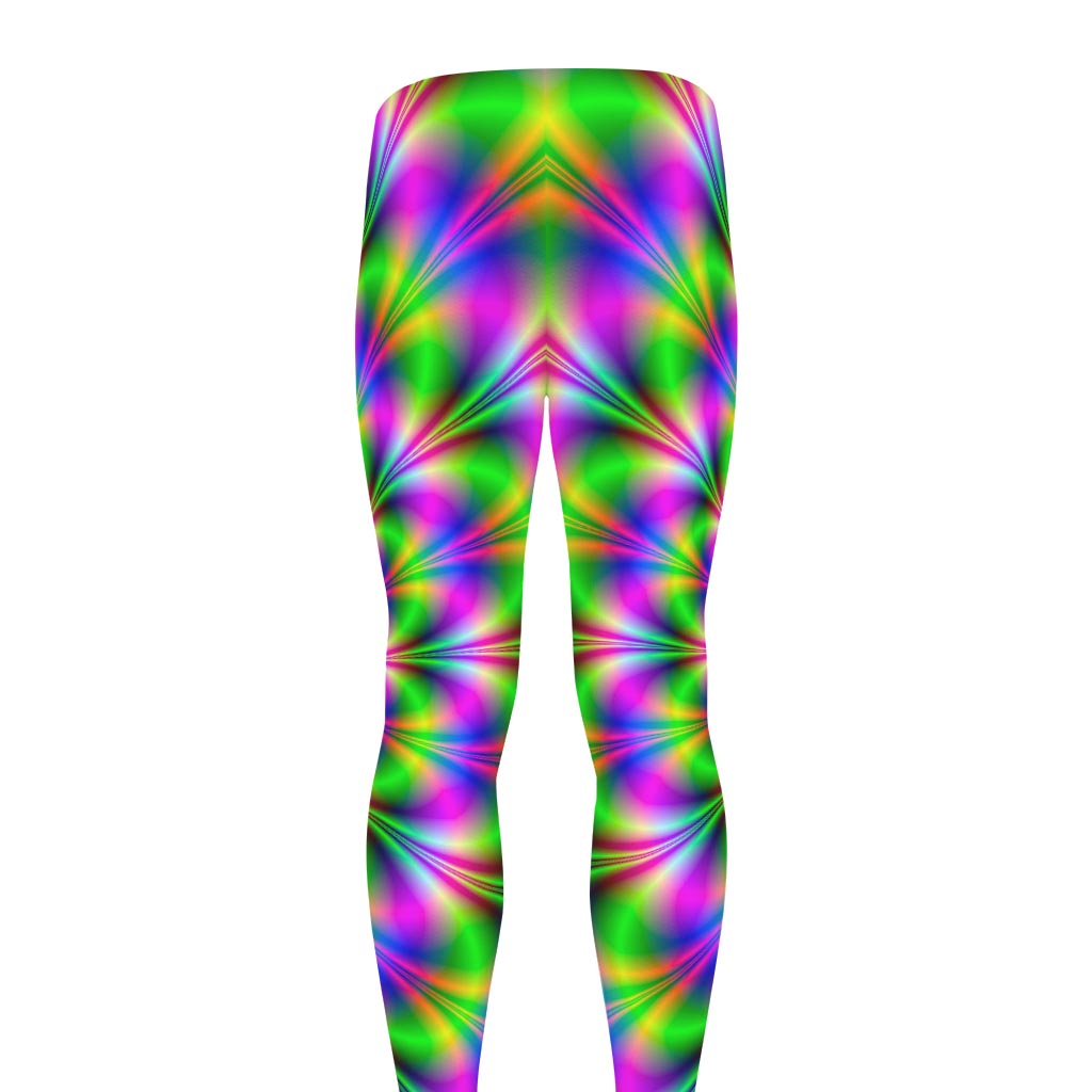 Neon Psychedelic Optical Illusion Men's leggings