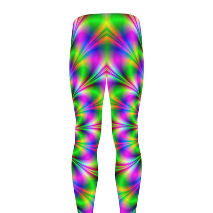 Neon Psychedelic Optical Illusion Men's leggings
