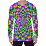 Neon Psychedelic Optical Illusion Men's Long Sleeve T-Shirt