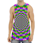 Neon Psychedelic Optical Illusion Men's Muscle Tank Top