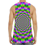 Neon Psychedelic Optical Illusion Men's Muscle Tank Top