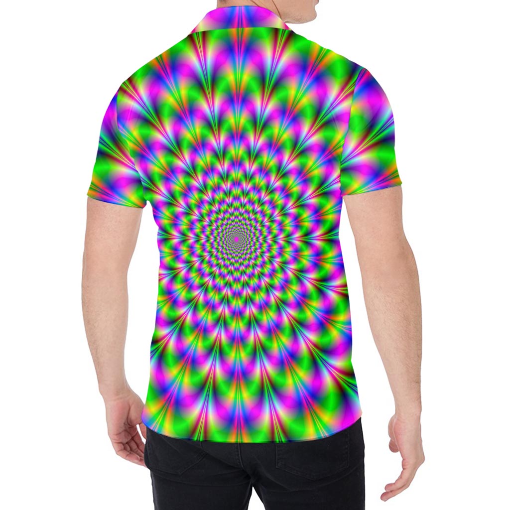 Neon Psychedelic Optical Illusion Men's Shirt