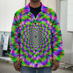 Neon Psychedelic Optical Illusion Men's Shirt Jacket