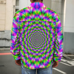 Neon Psychedelic Optical Illusion Men's Shirt Jacket