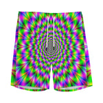 Neon Psychedelic Optical Illusion Men's Sports Shorts