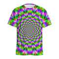 Neon Psychedelic Optical Illusion Men's Athletic T-Shirt