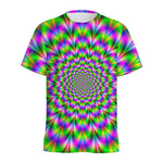 Neon Psychedelic Optical Illusion Men's Sports T-Shirt