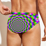 Neon Psychedelic Optical Illusion Men's Swim Briefs