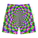 Neon Psychedelic Optical Illusion Men's Swim Trunks