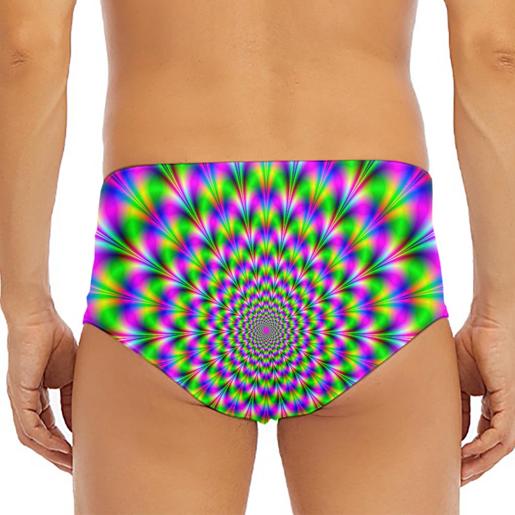 Neon Psychedelic Optical Illusion Men's Triangle Swim Briefs