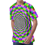 Neon Psychedelic Optical Illusion Men's Velvet T-Shirt