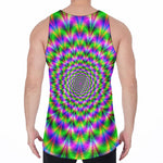 Neon Psychedelic Optical Illusion Men's Velvet Tank Top
