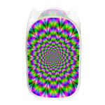 Neon Psychedelic Optical Illusion Mesh Laundry Hamper
