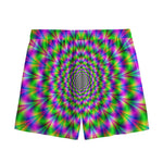 Neon Psychedelic Optical Illusion Mesh Shorts
