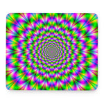 Neon Psychedelic Optical Illusion Mouse Pad