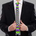Neon Psychedelic Optical Illusion Necktie